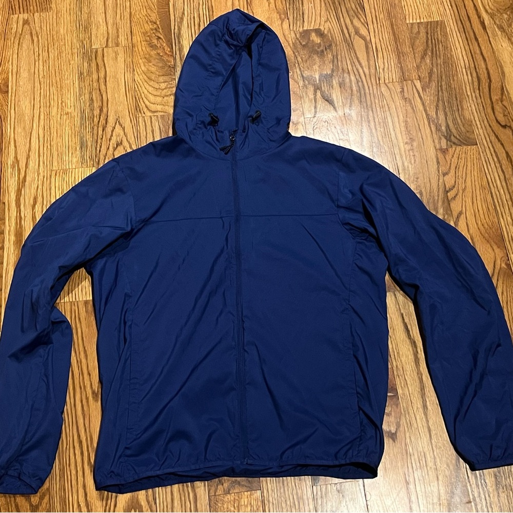 Uniqlo Men's Navy Windbreaker Jacket